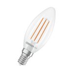Osram Classic LED E14 Kerze Fadenlampe Klar 2.2W 470lm - 840 Kaltweiß | Ersatz Für 40W