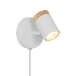 D'Lite Spot Beitem Metall Matt Weiß FSC Holz | Geeignet Für  1x GU10