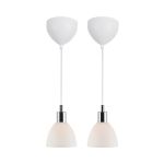 Nordlux Ray 2-Kit Pendelleuchte Glas Chrom | Geeignet für 2x E14