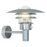 Nordlux Lønstrup 32 Wandleuchte Stahl und Glas Grau | 320mm - IP44 - Geeignet für E27 - Bewegungs- und Lichtsensor