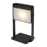 Nordlux Saulio Tischlampe Aluminium Schwarz 3.5W 200lm - 830 Warmweiß | IP44 - 3-Stufen Dimmbar - Solar