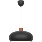DFTP by Nordlux Aurelio Pendelleuchte Metall und Holz Schwarz | 420mm - Geeignet für E27