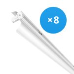 Mehrfachpackung 8x Noxion Deckenleuchte Click Reflektor LED T8 | Geeignet Für  2x 150cm LED Röhre