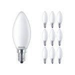 Mehrfachpackung 10x Philips Corepro LED Kerze E14 Matt 2.2W 250lm - 827 Extra Warmweiß | Ersatz für 25W