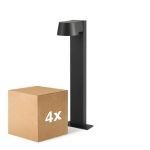 Mehrfachpackung 4x D'Lite Gartenbeleuchtung Lira Schwarz 7W 600lm 830 Warmweiß | IP54 