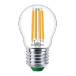 Philips MASTER LED Kerze Ultra Efficient E27 Kugel Klar 2.3W 485lm - 827 Extra Warmweiß | Ersatz Für 40W