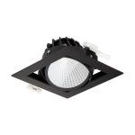 Philips Led-Spot Greenspace Accent Gridlight Aluminium Schwarz 31W 4000lm 120D - 830 Warmweiß | 154mm - IP20 - Interact Dimmbar