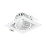 Philips Led-Spot Greenspace Accent Gridlight Aluminium Weiß 30W 3900lm 36D - 930 Warmweiß | 154mm - IP20 - Höchste Farbwiedergabe - Dali Dimmbar