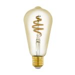 Eglo Connect.Z Smart LED Edison E27 Fadenlampe Messing 4.9W 360lm - 827-865 Abstimmbares Weiß | Dimmbar - Ersatz Für 25W