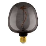 Eglo LED Globe E27 Fadenlampe Smokey 4W 40lm - 820 Extra Warmweiß | Dimmbar - Ersatz Für 15W