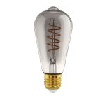 Eglo Connect.Z Smart LED Edison E27 Fadenlampe Smokey 4W 150lm - 820 Extra Warmweiß | Dimmbar - Ersatz Für 15W