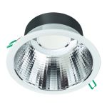 Philips LED Downlight Coreline DN142B Aluminium Weiß 11W 1200lm 60D - 830 Warmweiß | Ausschnitt 155mm - IP20 - UGR<19 - Dimmbar - Emergency
