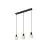 Nordlux Milford Mini 3-Rail Pendelleuchte Glas Schwarz | Geeignet für 3x E14