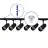 Komplettset 1-Phasen Rail 2 Meter Schwarz | incl. 6x Spot + GU10 2700K 3W Dimmbar + Abschlusskappe, Stromanschluss und I-Verbinder