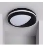 LED-Wand- und Deckenleuchte Natoli Rund Augenlid Schwarz E27 | 300mm - IP54 - Geeignet für  2x 40W E27