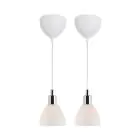 Nordlux Ray 2-Kit Pendelleuchte Glas Chrom | Geeignet für 2x E14