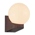 Nordlux Hayley Wandleuchte Aluminium und Glas Braun | 150mm - IP44 - Geeignet für E27
