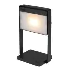 Nordlux Saulio Tischlampe Aluminium Schwarz 3.5W 200lm - 830 Warmweiß | IP44 - 3-Stufen Dimmbar - Solar