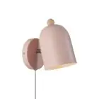 Nordlux Gaston Wandleuchte Metall und Holz Rosa | Geeignet für E27