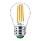 Philips MASTER LED Kerze Ultra Efficient E27 Kugel Klar 2.3W 485lm - 827 Extra Warmweiß | Ersatz Für 40W
