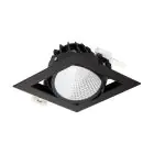 Philips Led-Spot Greenspace Accent Gridlight Aluminium Schwarz 31W 4000lm 120D - 830 Warmweiß | 154mm - IP20 - Interact Dimmbar