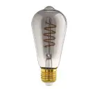 Eglo Connect.Z Smart LED Edison E27 Fadenlampe Smokey 4W 150lm - 820 Extra Warmweiß | Dimmbar - Ersatz Für 15W