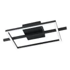 Eglo Deckenleuchte Amandolo Stahl Schwarz 17W 1900lm - 827-865 Abstimmbares Weiß + RGB | Dimmbar
