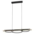 Eglo Pendelleuchte Boyal Holz Schwarz, Braun 40.5W 3600lm - 830 Warmweiß | Dimmbar