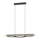 Eglo Pendelleuchte Boyal Holz Schwarz, Braun 42W 3500lm - 830 Warmweiß | Dimmbar