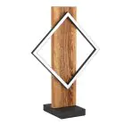 Eglo Tischlampe Boyal Holz Schwarz, Rostig 13W 1750lm - 830 Warmweiß