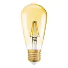 Osram Vintage 1906 LED E27 Edison Fadenlampe Gold 7W 725lm - 825 Extra Warmweiß | Dimmbar - Ersatz für 60W